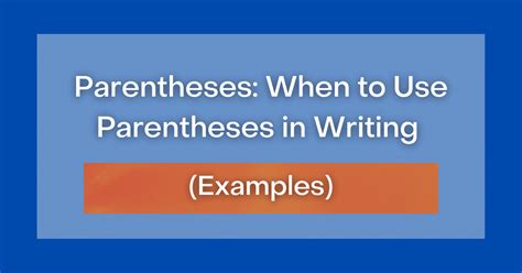 What Are Parentheses? Parentheses (singular: parenthesis), also known as round brackets outside the United States, set off supplementary materials that are not essential to understanding the sentence. Parentheses are the strongest separator for asides, explanations, and numerical details. Rules of Parentheses Use With Examples 